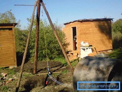 We assemble and install a tripod with a lifting mechanism. We assemble and install a tripod with a lifting mechanism.