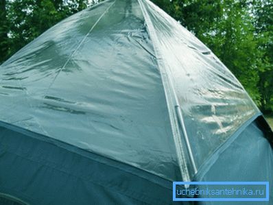 The combination of water-repellent fabric and plastic film The combination of water-repellent fabric and plastic film