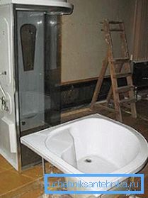 Connection and connection of shower cabin elements Connection and connection of shower cabin elements