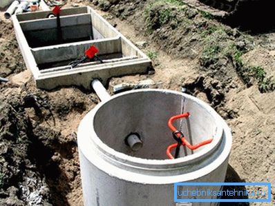 Connection with a septic tank Connection with a septic tank