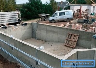 Concrete pool construction Concrete pool construction