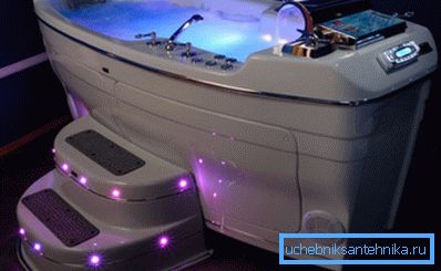 Modern backlit bath. Modern backlit bath.