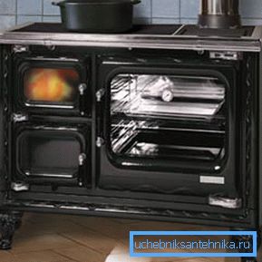 Modern cast iron heating and cooking unit. Modern cast iron heating and cooking unit.