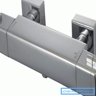 Modern faucet, equipped with a thermostat Modern faucet, equipped with a thermostat