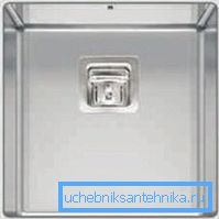 Steel bowl with side 400 mm for placement in the kitchen Steel bowl with side 400 mm for placement in the kitchen