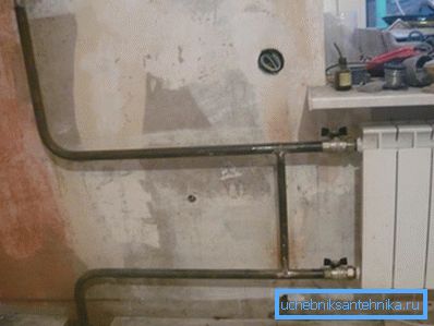 Steel heating riser. Steel heating riser.