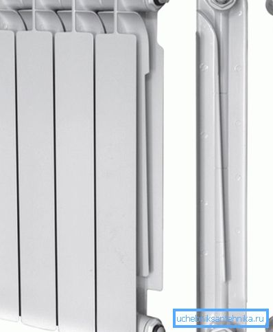 The steel core provides strength, aluminum fins - high heat transfer. The steel core provides strength, aluminum fins - high heat transfer.