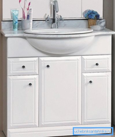 Standard furniture with plinth.