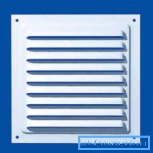 Standard metal ventilation grille with blinds Standard metal ventilation grille with blinds