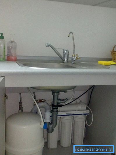 Standard arrangement of household filtration system Standard arrangement of household filtration system