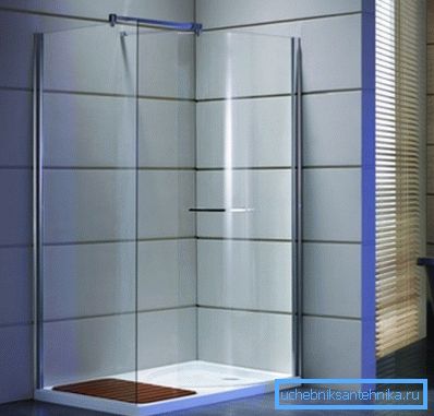 Glass shower with a low tray 120x80 cm