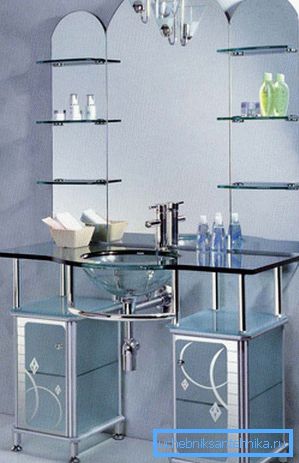 Glass bathroom set. Glass bathroom set.