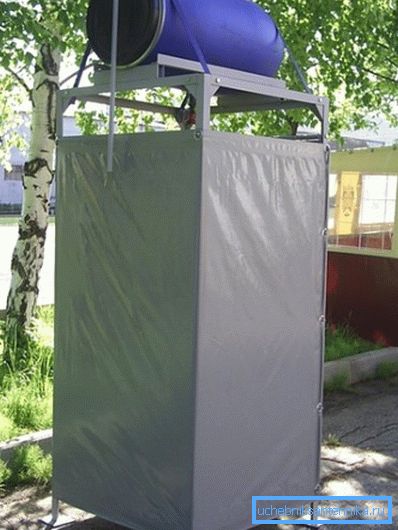 Wall shower of oilcloth. Wall shower of oilcloth.