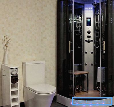 Stylish shower next to the toilet Stylish shower next to the toilet