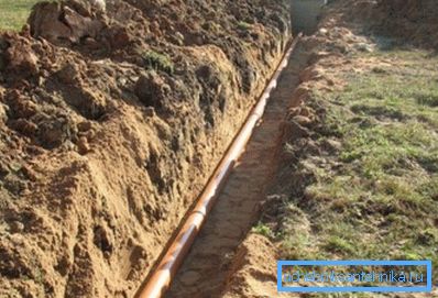 The cost of digging a trench under the water supply often forces the owners of the plots to do the work themselves. The cost of digging a trench under the water supply often forces the owners of the plots to do the work themselves.