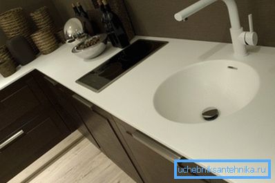 Countertop with sink - an unusual solution for your kitchen Countertop with sink - an unusual solution for your kitchen