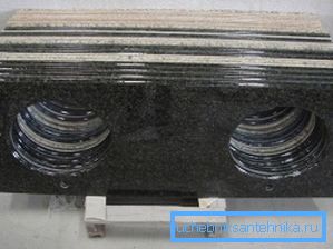 Countertops made of stone have holes for the sink initially, since it is very and very difficult to cut natural stone at home. Countertops made of stone have holes for the sink initially, since it is very and very difficult to cut natural stone at home.