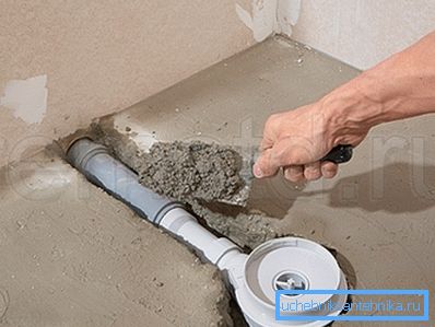 Screed in the shower