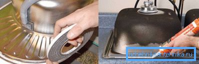 The joint can be sealed with either self-expanding tape or silicone. The joint can be sealed with either self-expanding tape or silicone.
