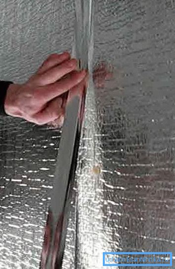 Joints need to glue foil tape Joints need to glue foil tape