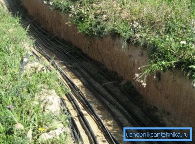 There are certain standards for the depth of the trench for installation, which some craftsmen bypass, referring to the quality and reliability of such pipes, but experts do not recommend There are certain standards for the depth of the trench for installation, which some craftsmen bypass, referring to the quality and reliability of such pipes, but experts do not recommend