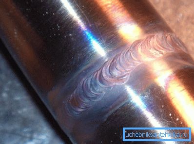 The weld is more susceptible to corrosion. The weld is more susceptible to corrosion.