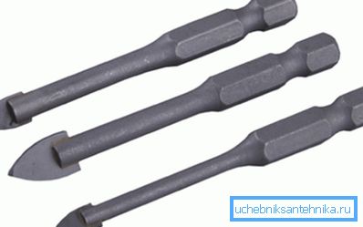 Drills for drilling tiles and ceramic tiles Drills for drilling tiles and ceramic tiles