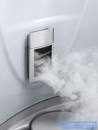 This is how steam enters the cabin.