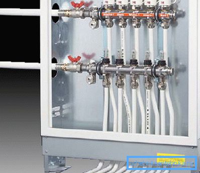 It looks like a distribution box for floor heating.
