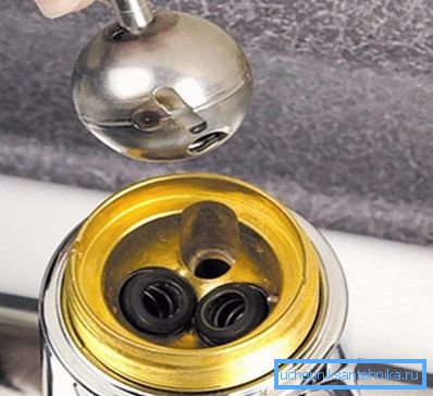 It looks like a ball mechanism and gaskets It looks like a ball mechanism and gaskets