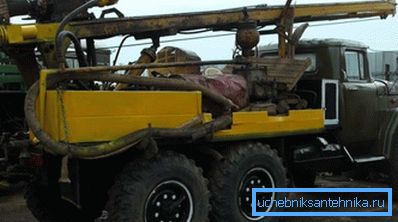 Such equipment is needed only if more than 30 meters of soil have to be drilled before water. Such equipment is needed only if more than 30 meters of soil have to be drilled before water.