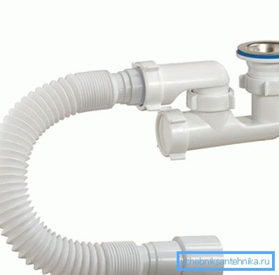Such a siphon will be an excellent way out if the sewer outlet is located not where it is needed. Such a siphon will be an excellent way out if the sewer outlet is located not where it is needed.