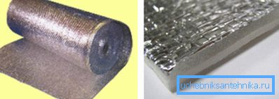 Thermal insulation material with a reflective layer is perfect for reducing heat loss when installing a system of underfloor heating Thermal insulation material with a reflective layer is perfect for reducing heat loss when installing a system of underfloor heating