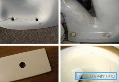 Typical destruction of ceramics