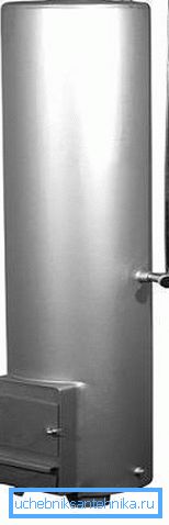 The firebox and tank are located in the same housing The firebox and tank are located in the same housing