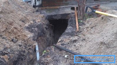 Trench from the well to the house Trench from the well to the house