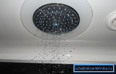 Rain shower in a spacious box 170 170 cm