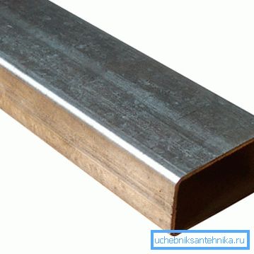 Pipe section 60x40 mm Pipe section 60x40 mm