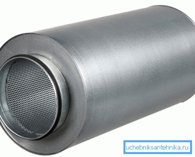 Tubular silencer. Tubular silencer.