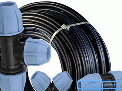 Pipes for summer water supply system PND with compression fittings Pipes for summer water supply system PND with compression fittings