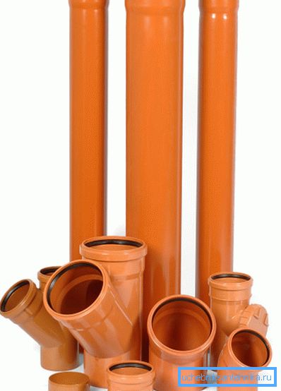 Pipes and fittings for external installation. Pipes and fittings for external installation.