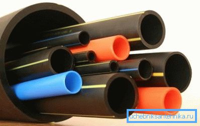 Pipes have different diameters. Pipes have different diameters.