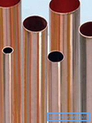 Copper pipes for heating and their features