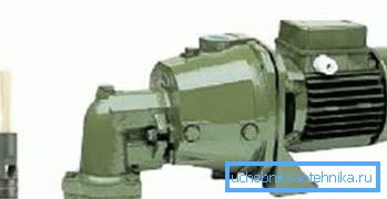 Centrifugal self-priming pump with external ejector. Centrifugal self-priming pump with external ejector.
