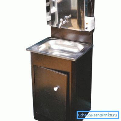 Curbstone and sink for a country washstand - a stainless steel. Curbstone and sink for a country washstand - a stainless steel.