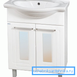 Cabinet with doors.
