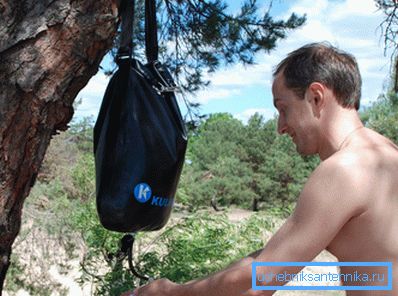 Tourist washbasin must be simply hung in a tree. Tourist washbasin must be simply hung in a tree.