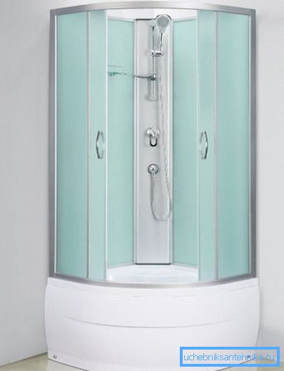 Angular shower 75x75 with polymer partitions much cheaper options with glass Angular shower 75x75 with polymer partitions much cheaper options with glass