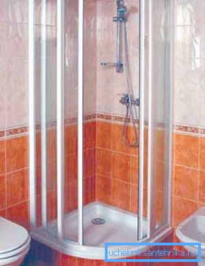 Corner standing bath for shower Corner standing bath for shower