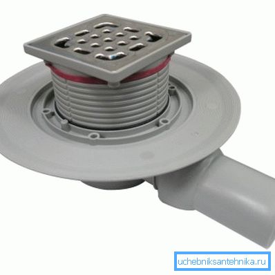Dry shutter corner shower drain Dry shutter corner shower drain